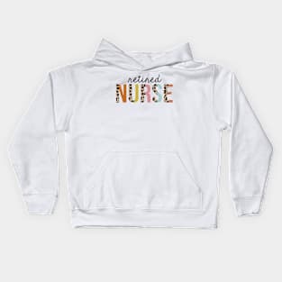 Retired Nurse Leopard Print Registered RN Nursing Appreciation Kids Hoodie